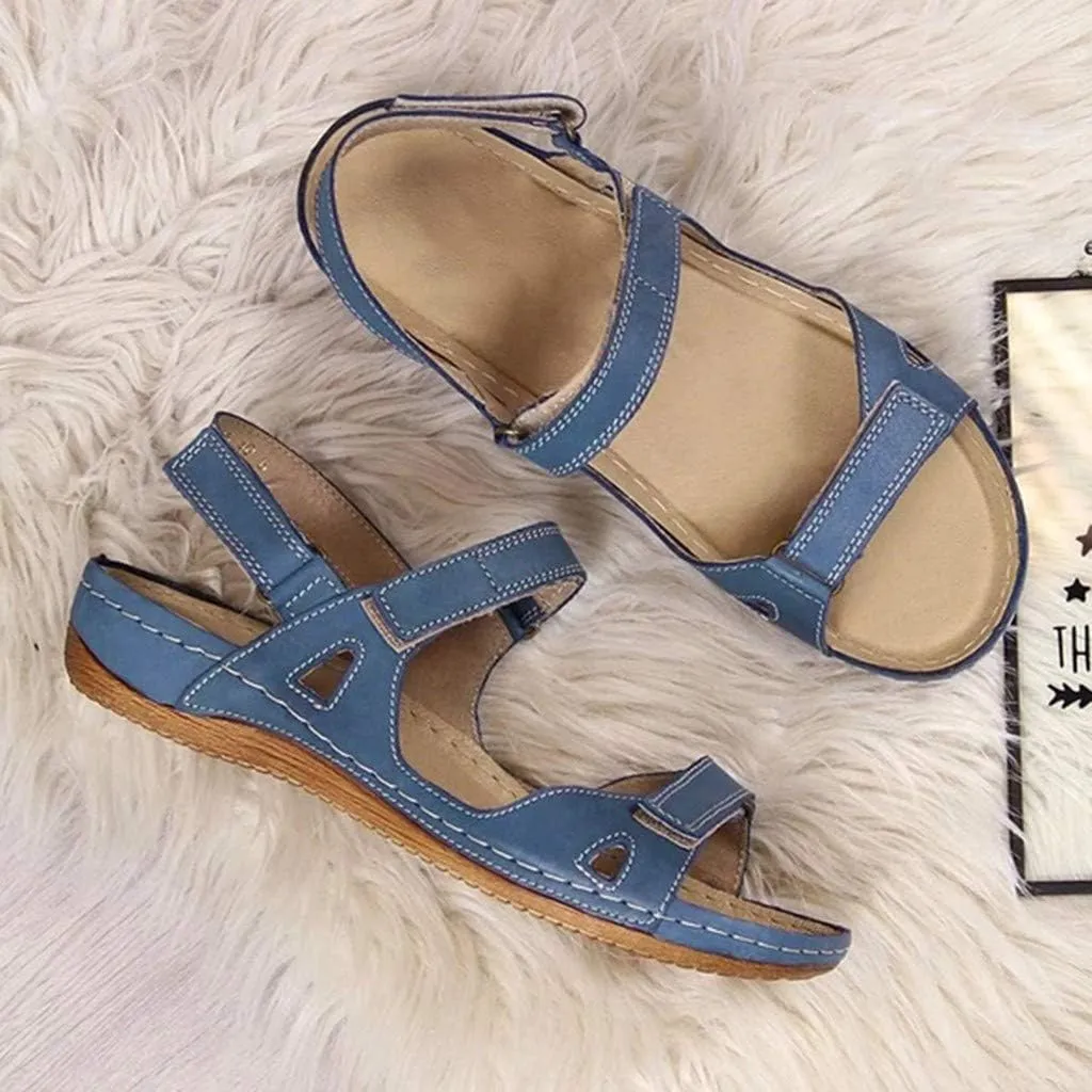 2007 Summer Orthopedic Sandals for Women Orthopedic Correction Leather Comfort Casual Bunion Slippers Shoes Buckle Beach Shoes