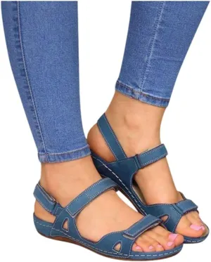 2007 Summer Orthopedic Sandals for Women Orthopedic Correction Leather Comfort Casual Bunion Slippers Shoes Buckle Beach Shoes