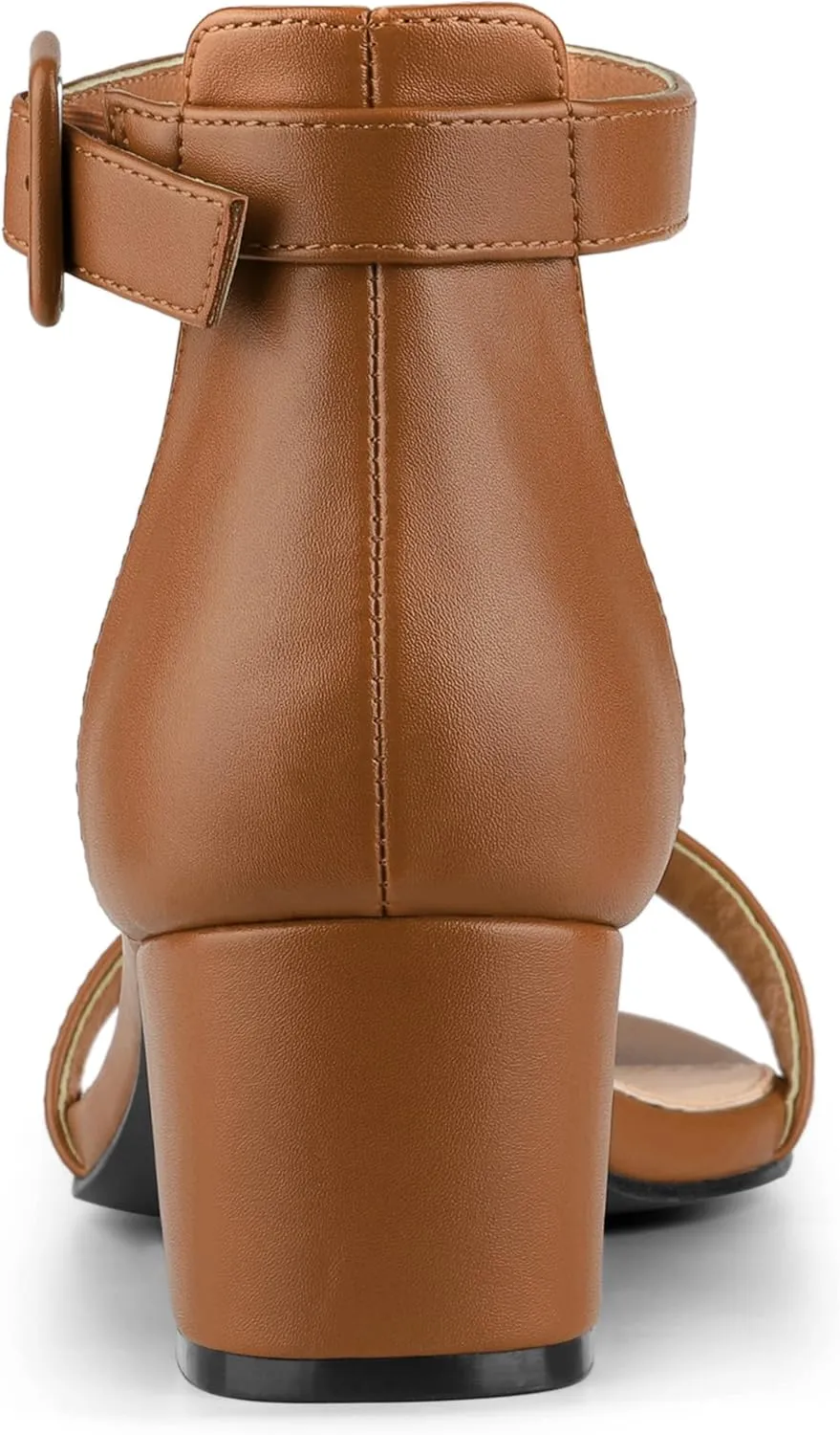 Allegra K Women's Block Low Heels Ankle Strap Sandals
