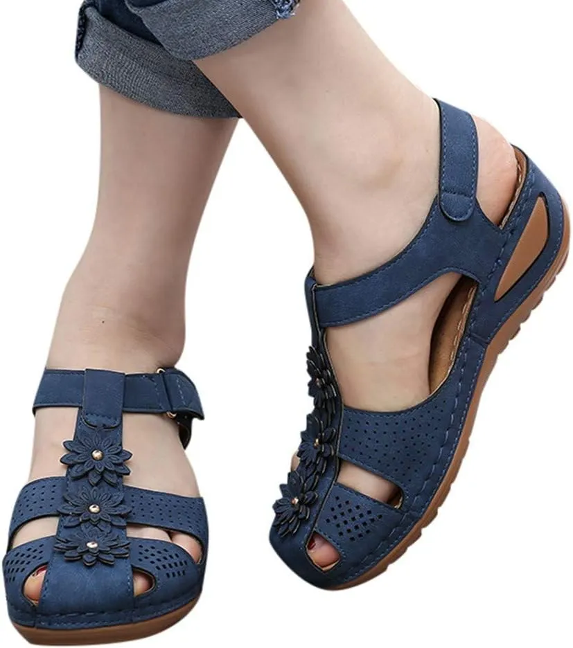 Arch Support Sandals Women's Black Flip Flops Beach Non Slip Sandal Ankle Strap Comfortable Dressy Wedge Arch Support Wedge Shoes for Woman Comfortable Platform Sandalia Ortopedica De Mujer
