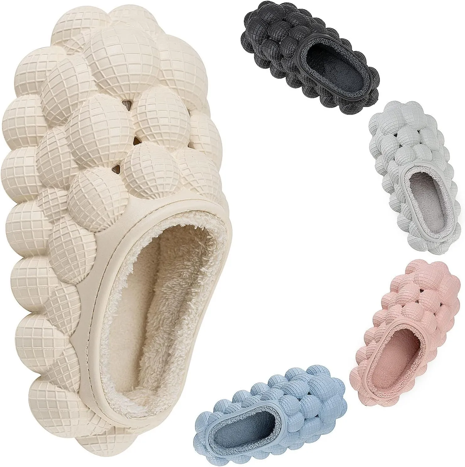 ASONGMAKE Womens Massager Slippers,Funny Bubble Unisex Super Soft Sandals Mens Breathable Beach Slides,Bath Shower Slippers Bedroom Spa House Sandals