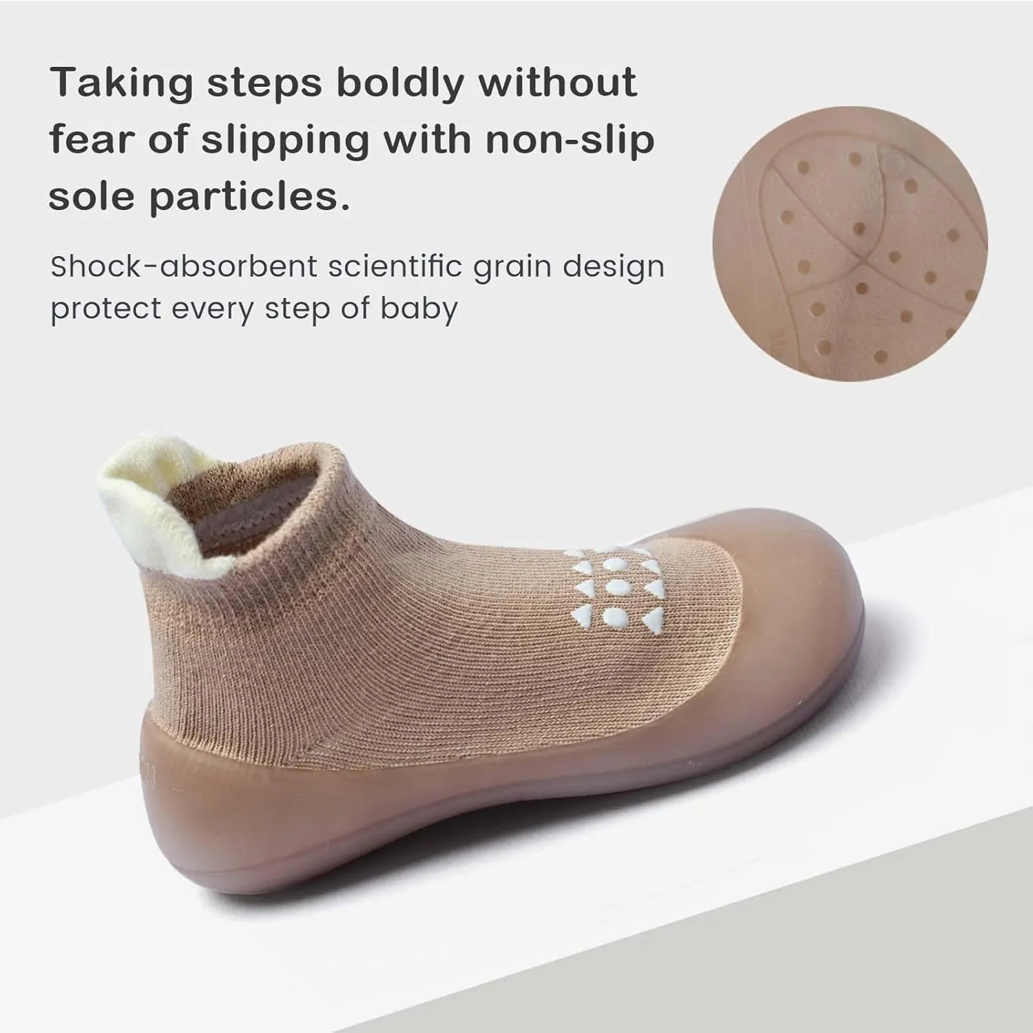 Baby Sock Shoes Baby Walking Shoes Infant Non-Slip Breathable Slippers with Soft Rubber Sole Baby Boys Girls Sneakers