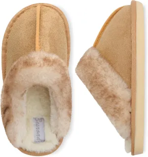 Besroad Kids Slippers Girls Boys Fuzzy House Slippers Warm Memory Foam House Shoes Soft Plush Bedroom Slippers Slides Indoor Outdoor
