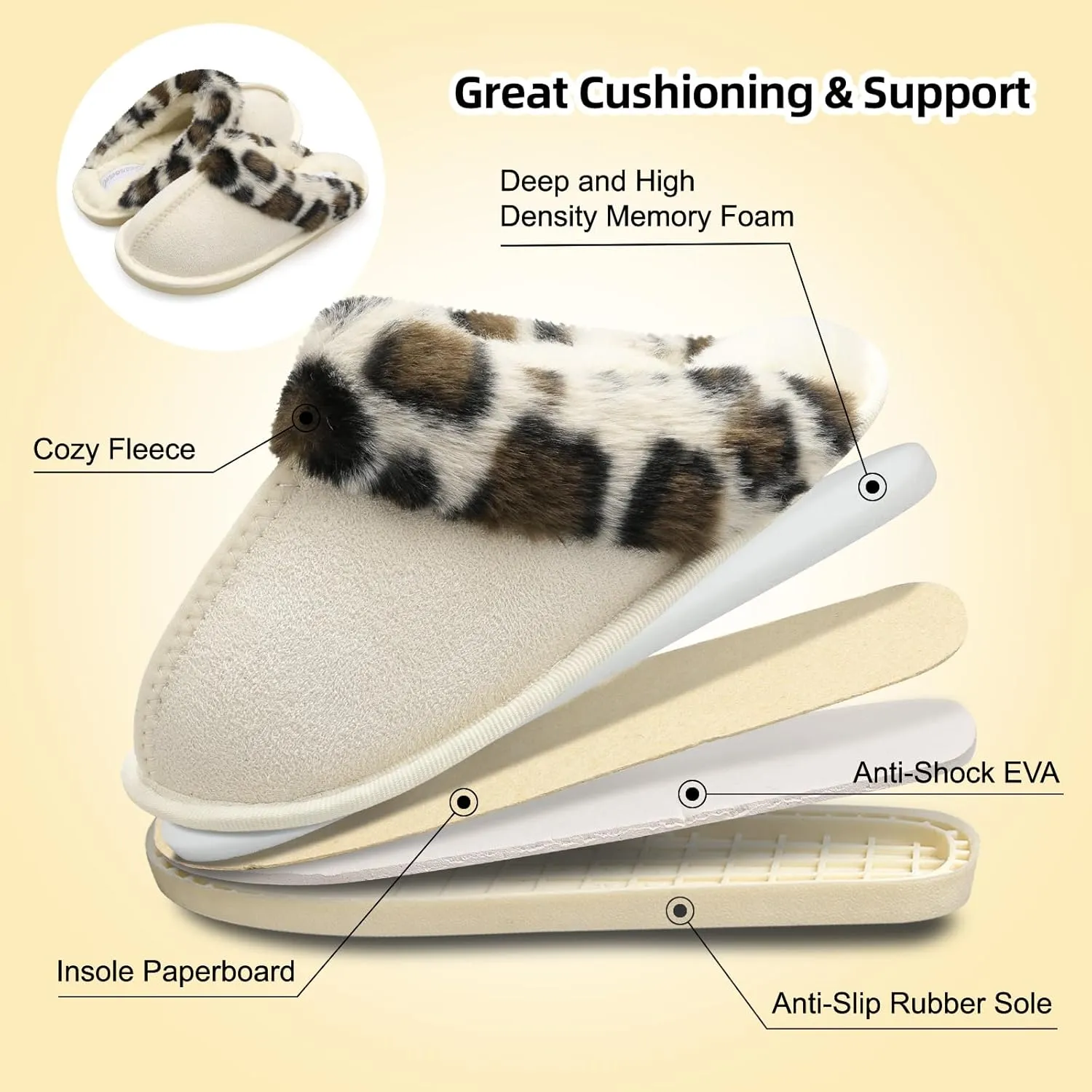 Besroad Kids Slippers Girls Boys Fuzzy House Slippers Warm Memory Foam House Shoes Soft Plush Bedroom Slippers Slides Indoor Outdoor