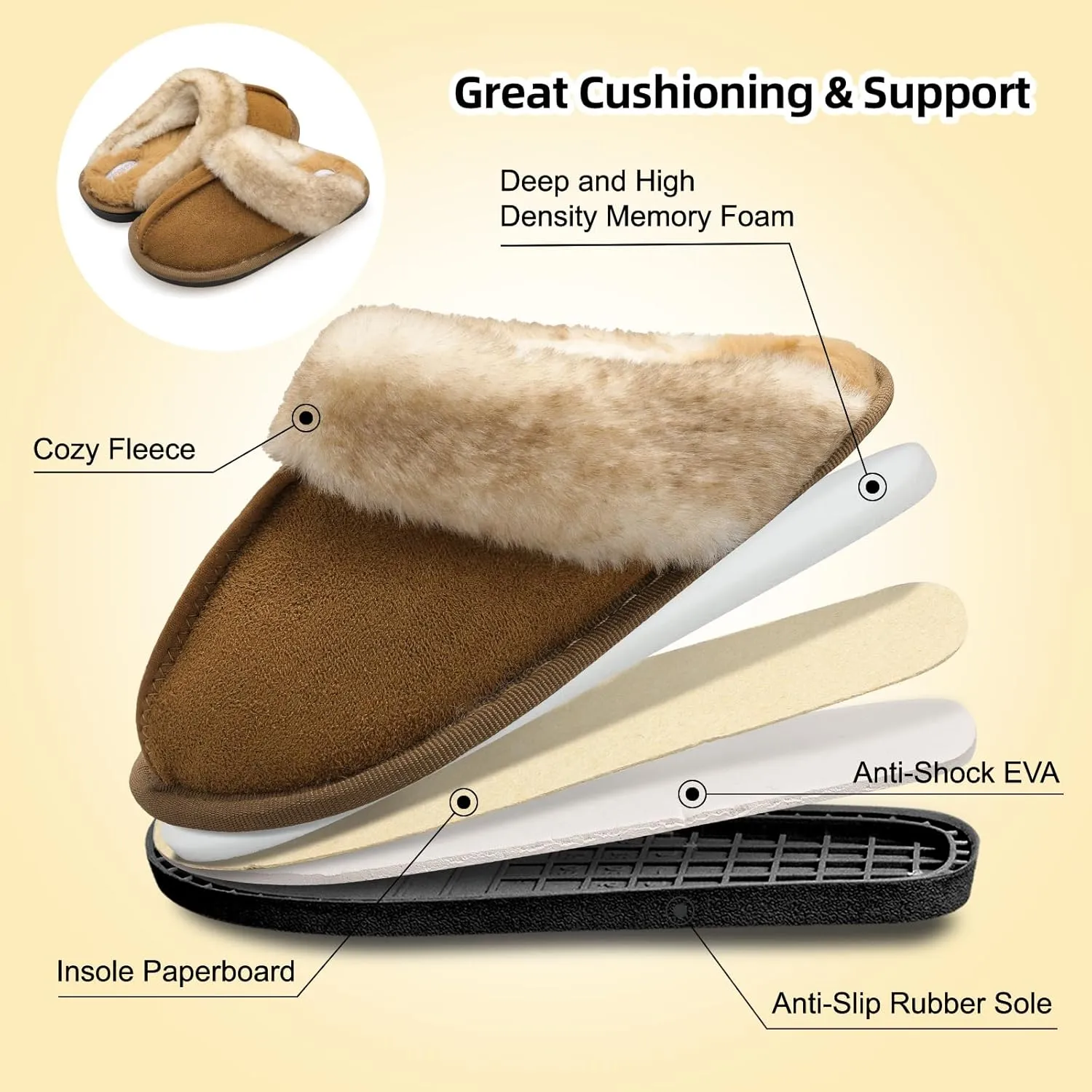 Besroad Kids Slippers Girls Boys Fuzzy House Slippers Warm Memory Foam House Shoes Soft Plush Bedroom Slippers Slides Indoor Outdoor