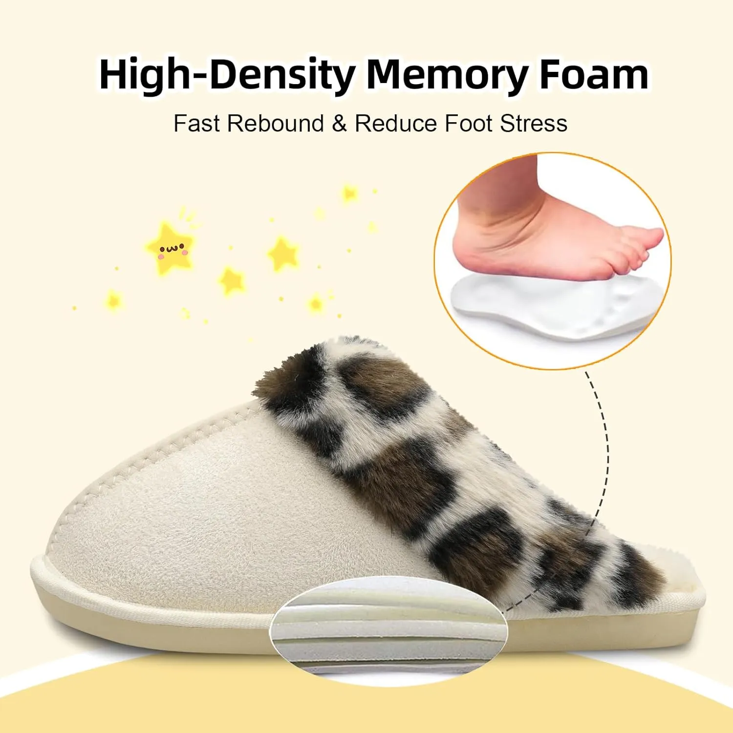 Besroad Kids Slippers Girls Boys Fuzzy House Slippers Warm Memory Foam House Shoes Soft Plush Bedroom Slippers Slides Indoor Outdoor