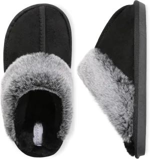 Besroad Kids Slippers Girls Boys Fuzzy House Slippers Warm Memory Foam House Shoes Soft Plush Bedroom Slippers Slides Indoor Outdoor
