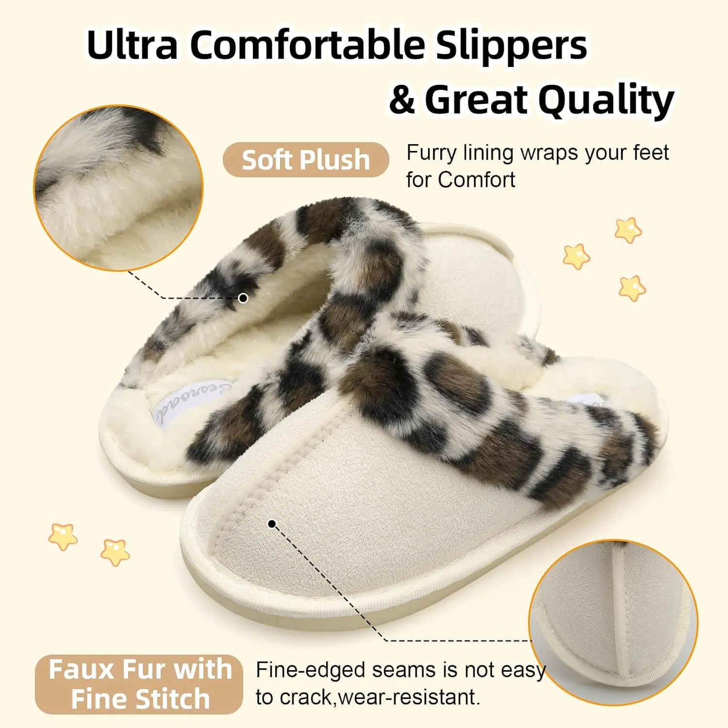 Besroad Kids Slippers Girls Boys Fuzzy House Slippers Warm Memory Foam House Shoes Soft Plush Bedroom Slippers Slides Indoor Outdoor