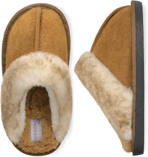 Besroad Kids Slippers Girls Boys Fuzzy House Slippers Warm Memory Foam House Shoes Soft Plush Bedroom Slippers Slides Indoor Outdoor