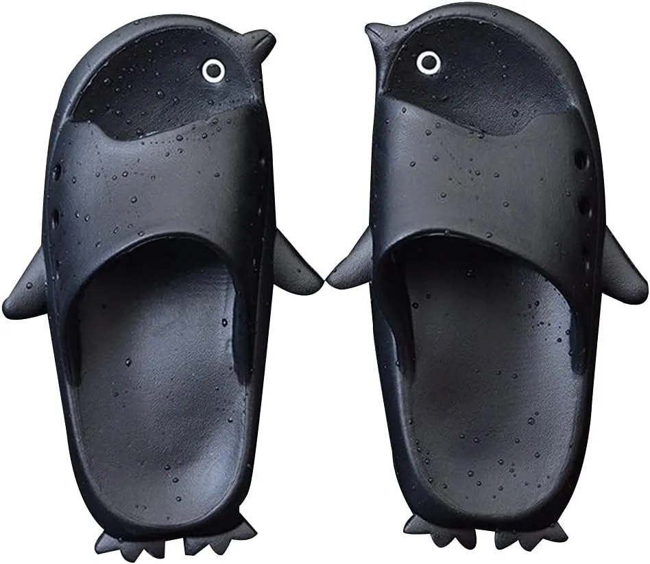 Cartoon Slippers for Adults and Kids Sandals Cute Penguin， Shower Slippers for Women Non Slip Anti-Slip Shower Spa Bath Pool Gym Slides Flip Flop Open Toe Comfortable Soft Sandals