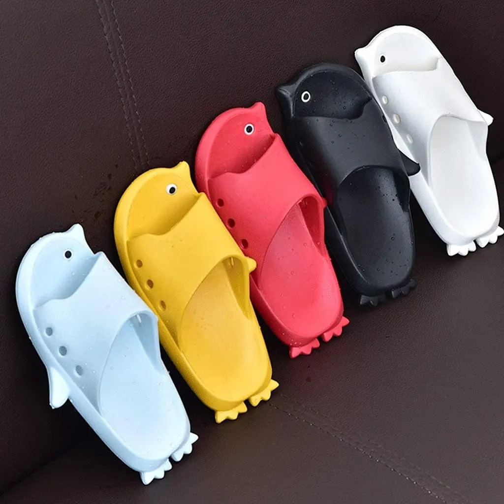 Cartoon Slippers for Adults and Kids Sandals Cute Penguin， Shower Slippers for Women Non Slip Anti-Slip Shower Spa Bath Pool Gym Slides Flip Flop Open Toe Comfortable Soft Sandals