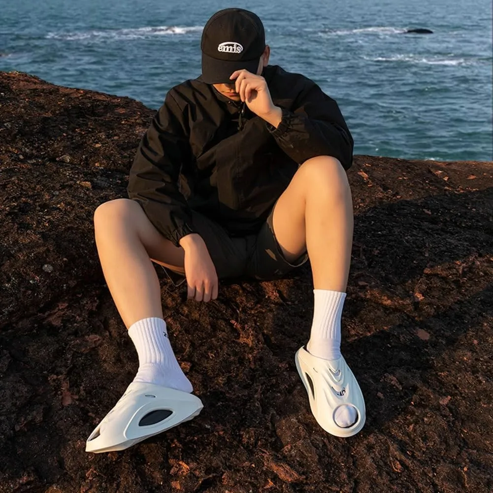 Cozy Basketball Slippers for Men Women Thick Sole Slides Soft Sandals Slip-on Home Shoes Beach Shoes Outdoor 2025