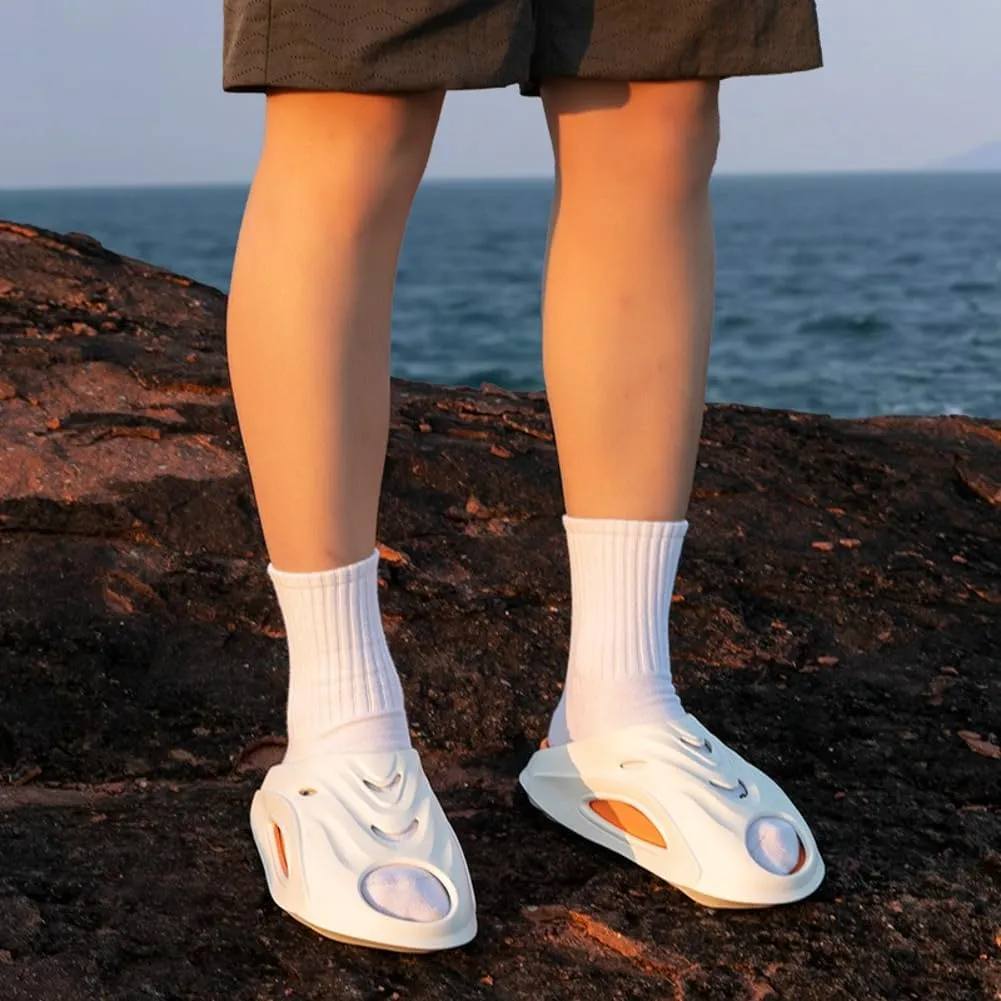 Cozy Basketball Slippers for Men Women Thick Sole Slides Soft Sandals Slip-on Home Shoes Beach Shoes Outdoor 2025