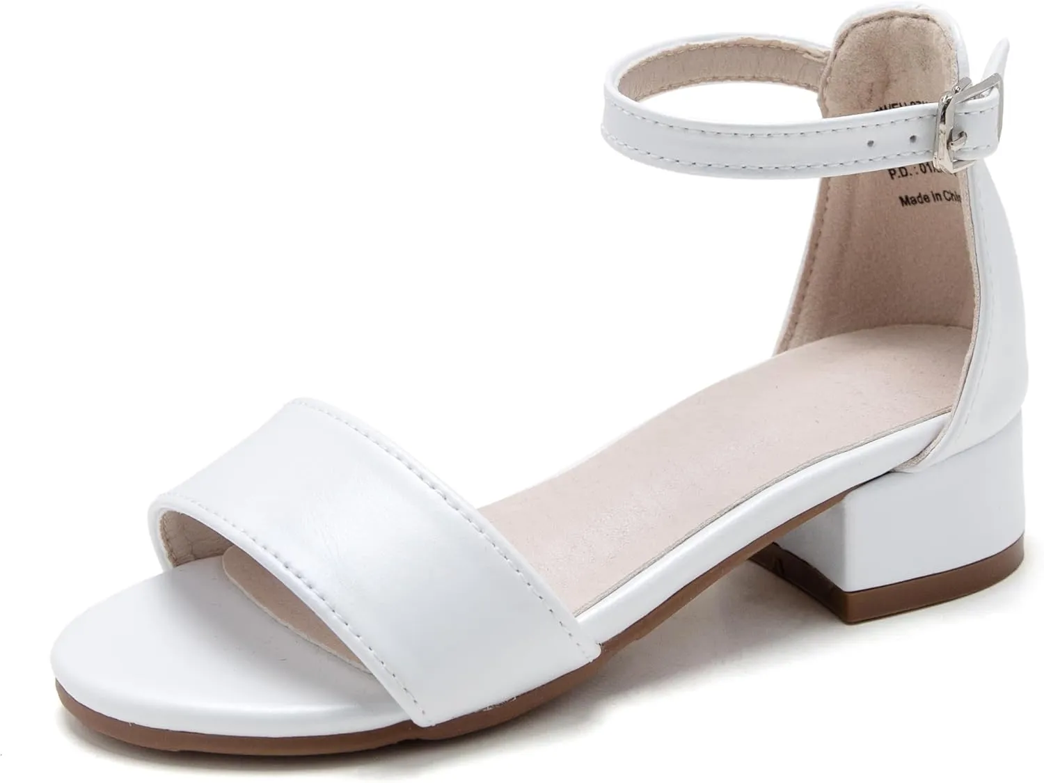 ESTINE Flower Girls Sandals Dress Shoes Wedding Party Low Heel Mary Jane Princess Flats for Little Girl/Kids