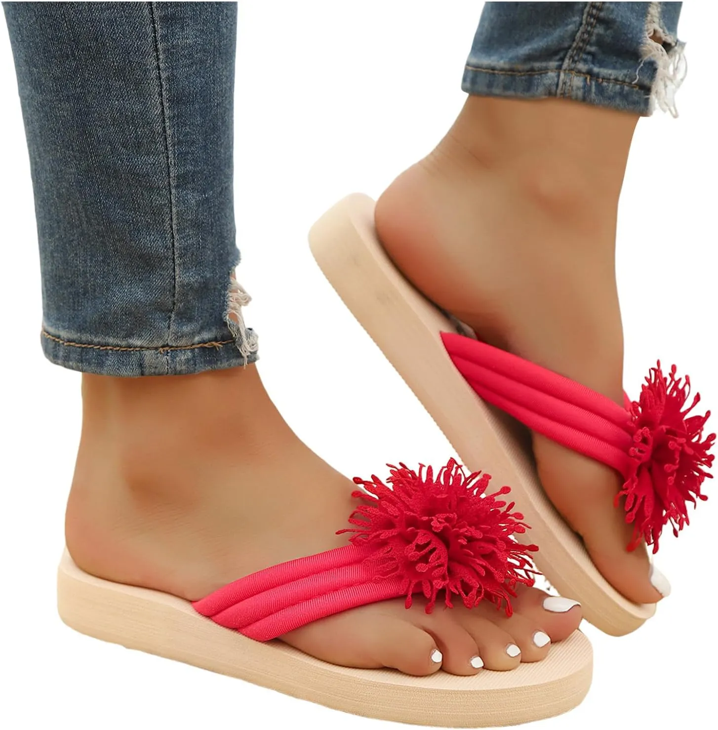 Flip Flops for Women with Arch Support Comfort Walking Summer Beach Thong Sandals Casual Slippers Indoor Outdoor