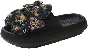 Flower Cloud Sliders for Women Non-Slip Bath Slippers House Quick Drying Slides Pillow Slipper Open Toe Soft Sandals Pink Yellow White Black