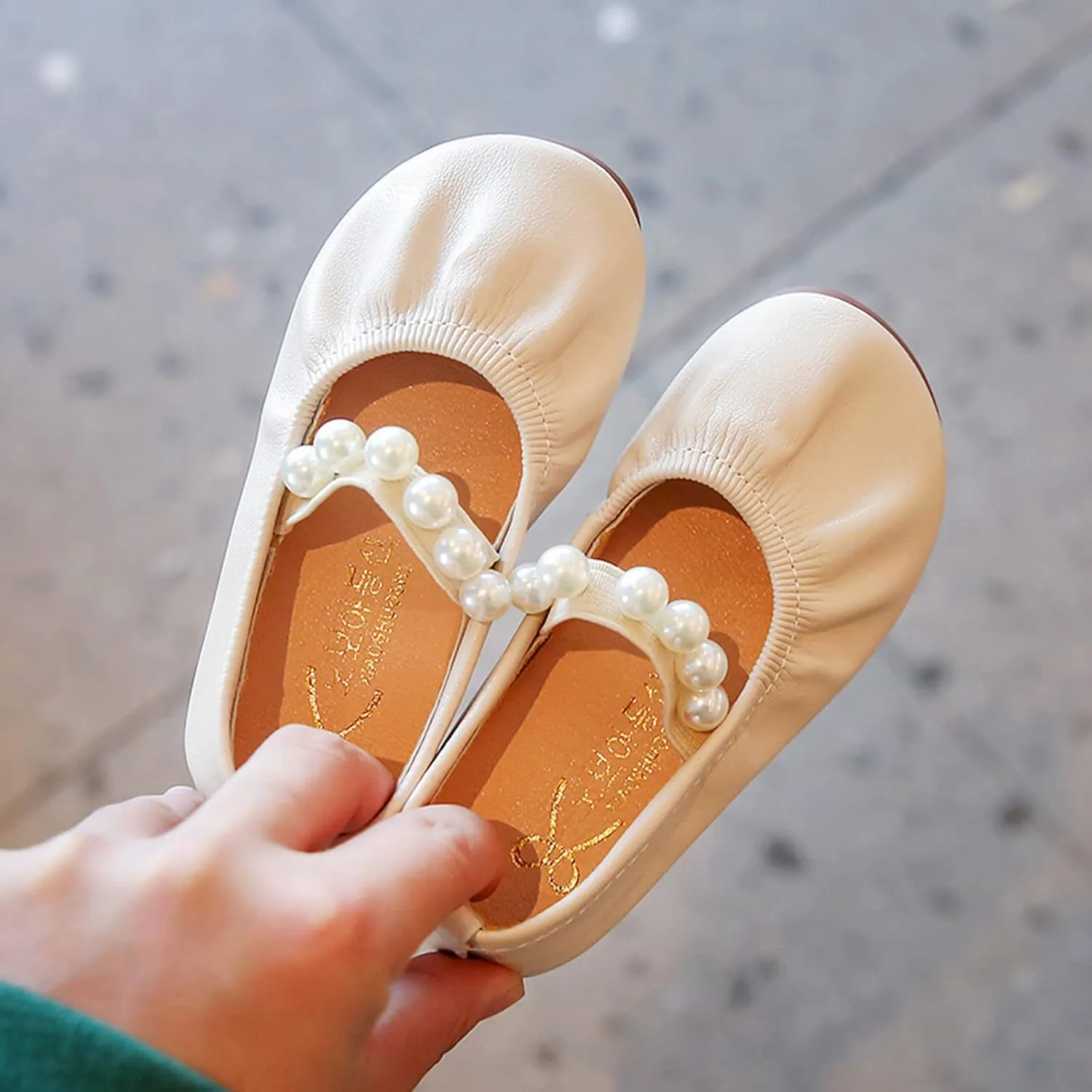 Girls Kids Leather Soft Sandals Dress Dance Loafers Beaded Strap Summer Casual Shoes Baby Toddler Ankle Closed Toe Shoes