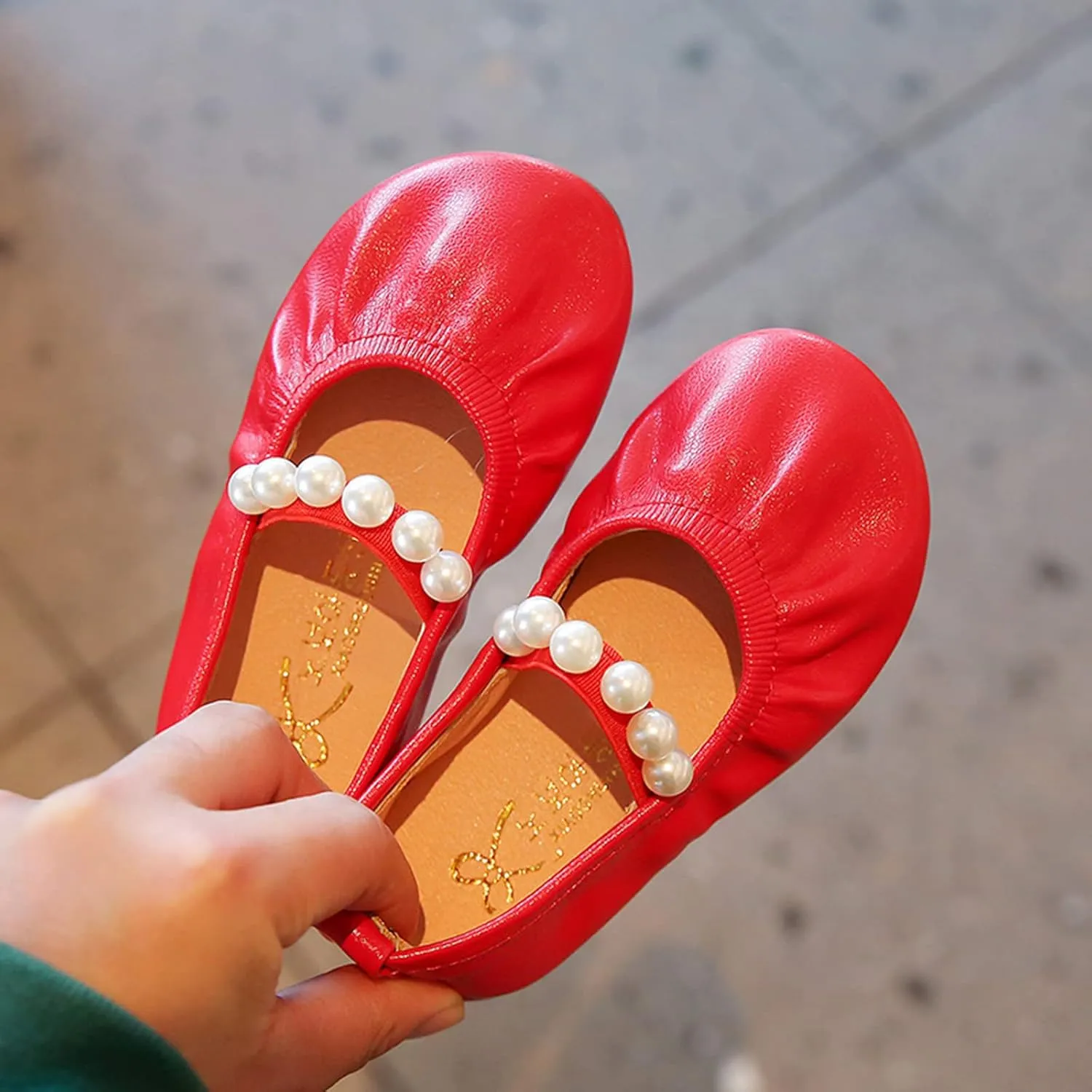 Girls Kids Leather Soft Sandals Dress Dance Loafers Beaded Strap Summer Casual Shoes Baby Toddler Ankle Closed Toe Shoes