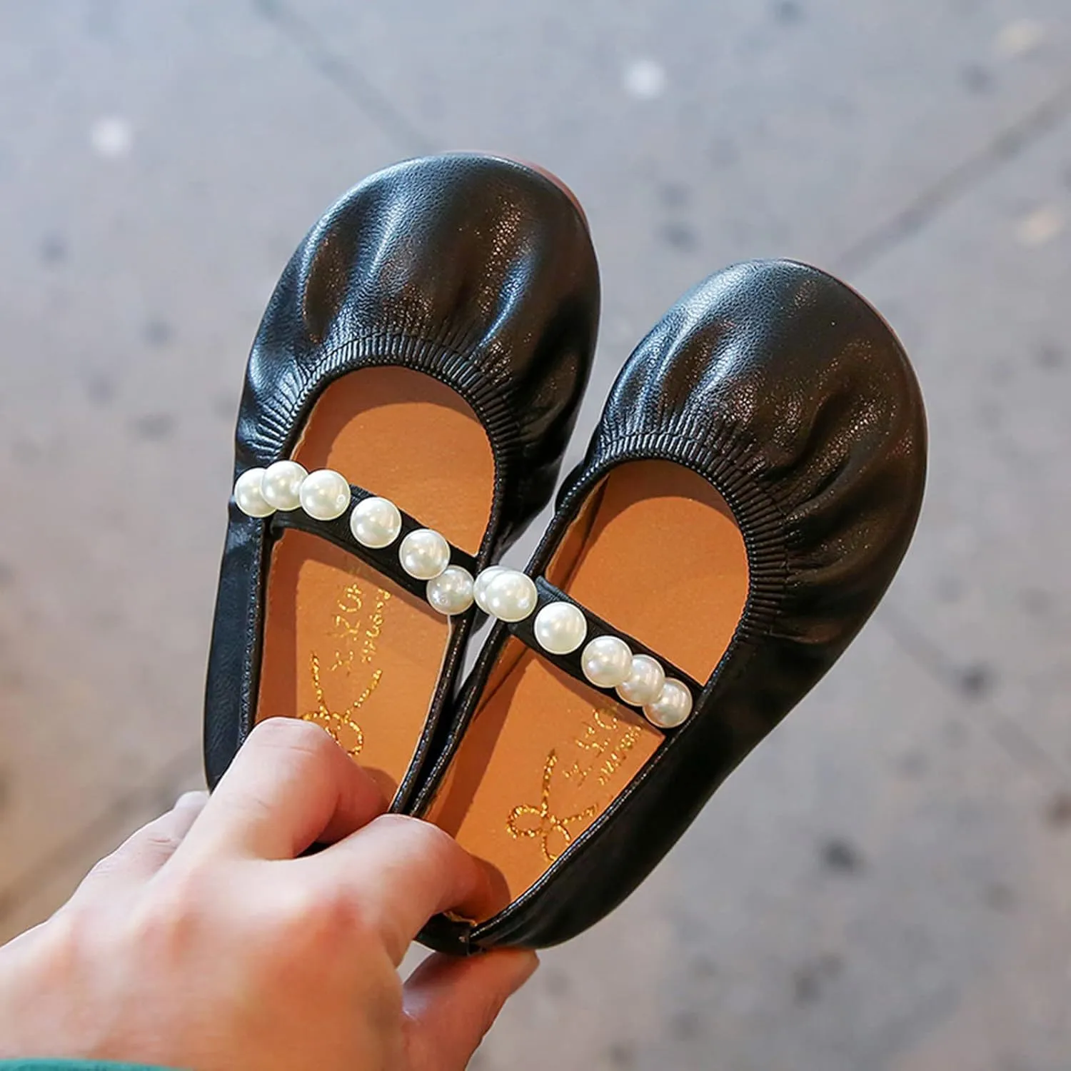 Girls Kids Leather Soft Sandals Dress Dance Loafers Beaded Strap Summer Casual Shoes Baby Toddler Ankle Closed Toe Shoes