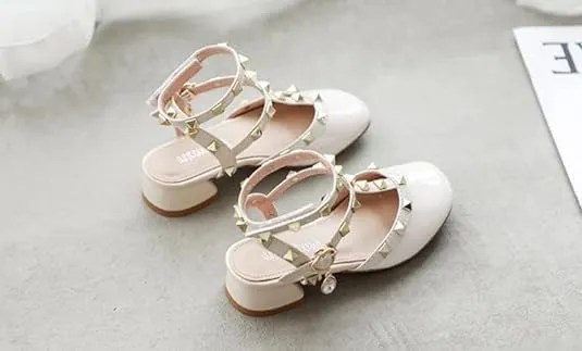 Girls Roman Sandals Low Heels Ankle Strap Summer Sandals