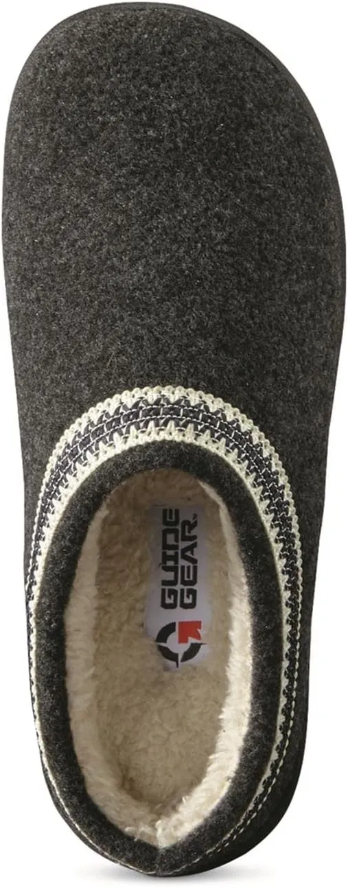 Guide Gear Womens Wool Clog House Slippers, Indoor and Outdoor, Ladies Bedroom Slippers