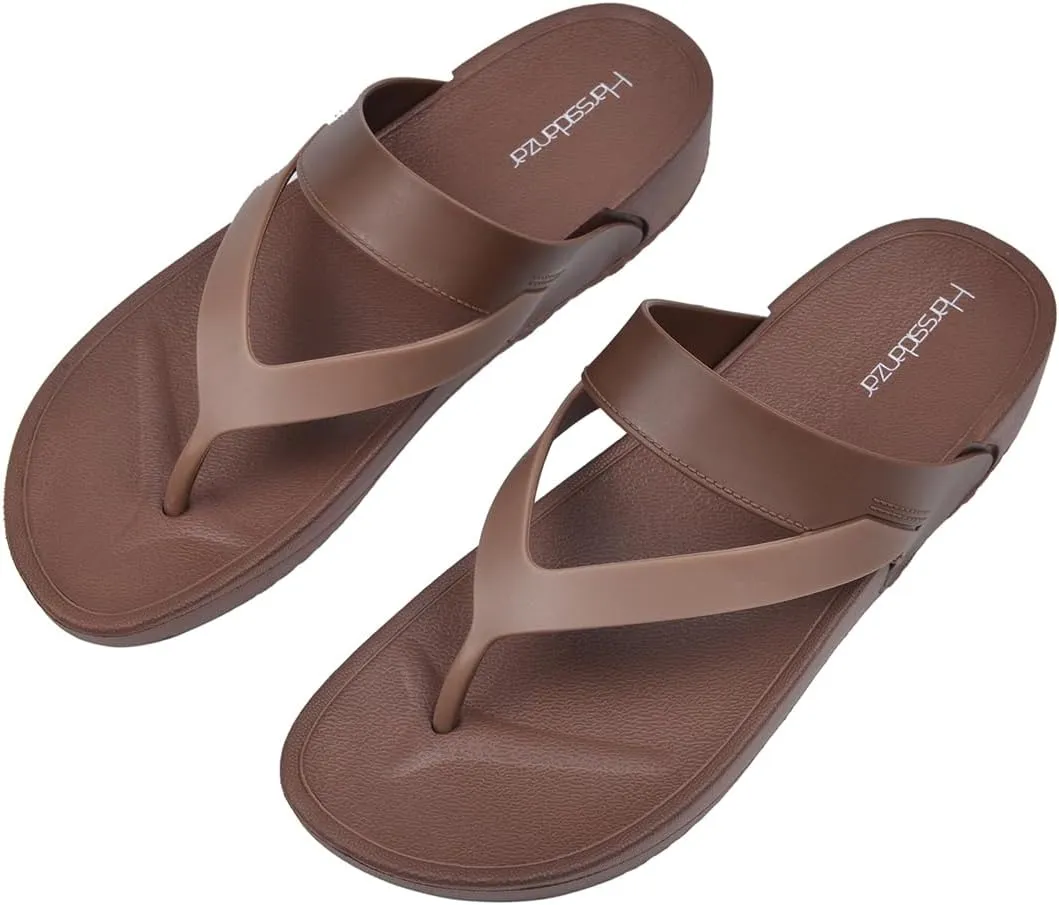 Harssidanzar Womens Flip Flops, Sandals for Women, Outdoor Soft Sandals for Summer Beach, HL203US