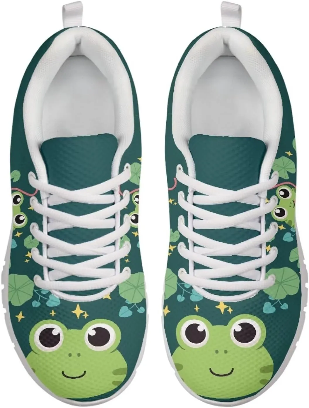 HUGS IDEA Cat Eyes Pattern Cute Women's Casual Sneakers Comfort Running Shoes