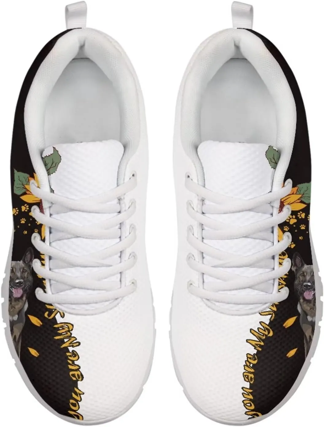 HUGS IDEA Cat Eyes Pattern Cute Women's Casual Sneakers Comfort Running Shoes