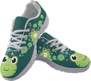HUGS IDEA Cat Eyes Pattern Cute Women's Casual Sneakers Comfort Running Shoes