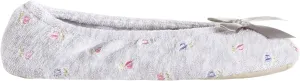 isotoner Women's Embroidered Terry Ballerina Slippers