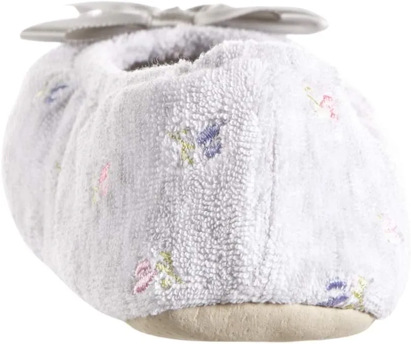 isotoner Women's Embroidered Terry Ballerina Slippers