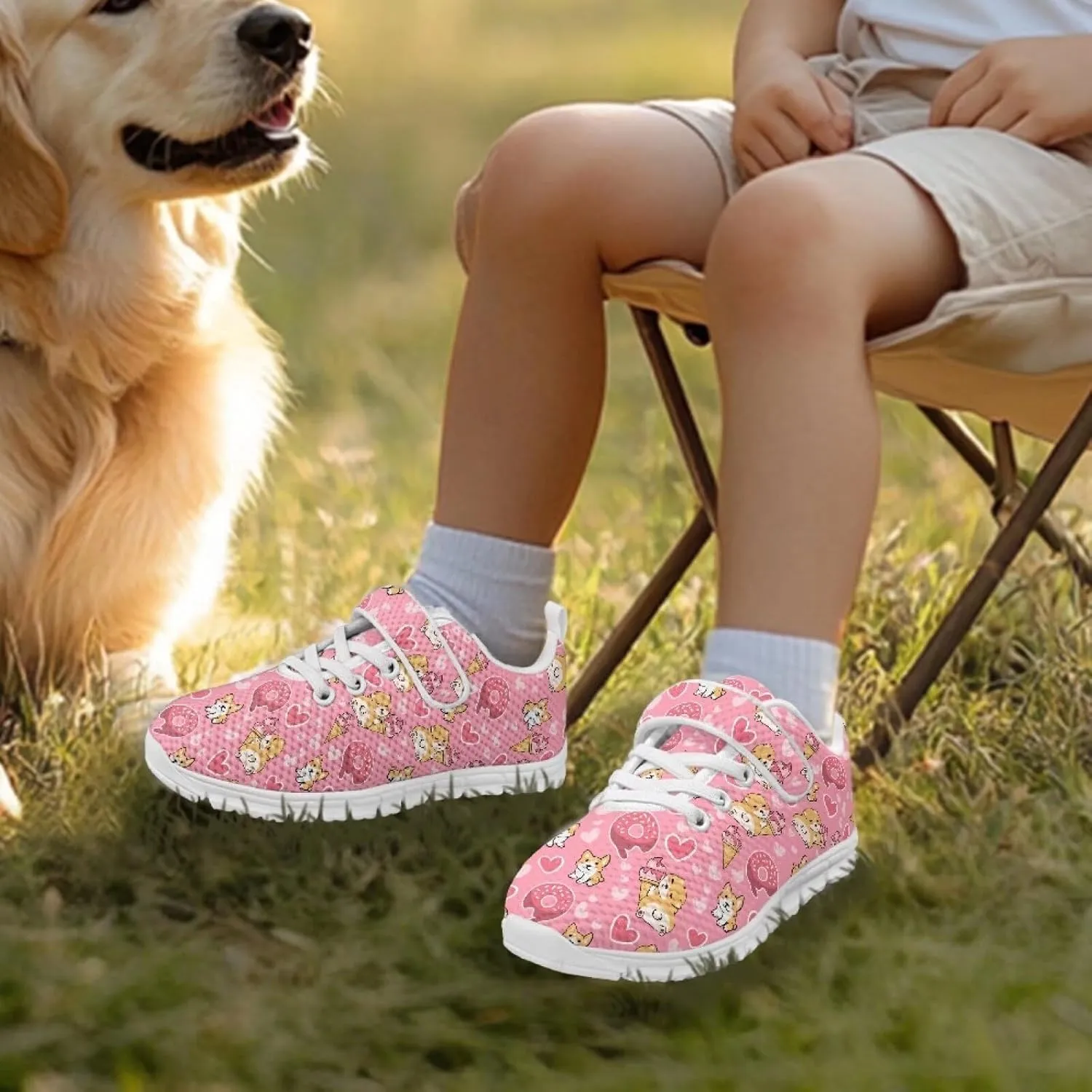 Kids Athletic Sneakers for Girls Boys Slip On Shoes