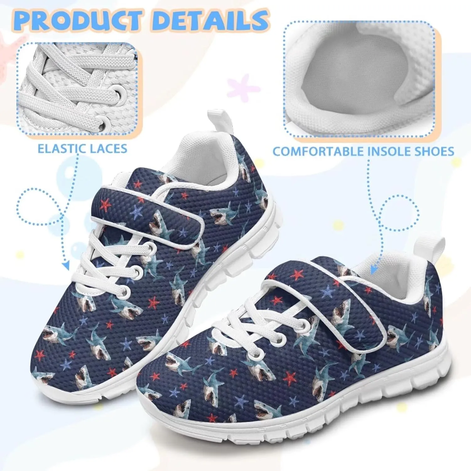 Kids Athletic Sneakers for Girls Boys Slip On Shoes