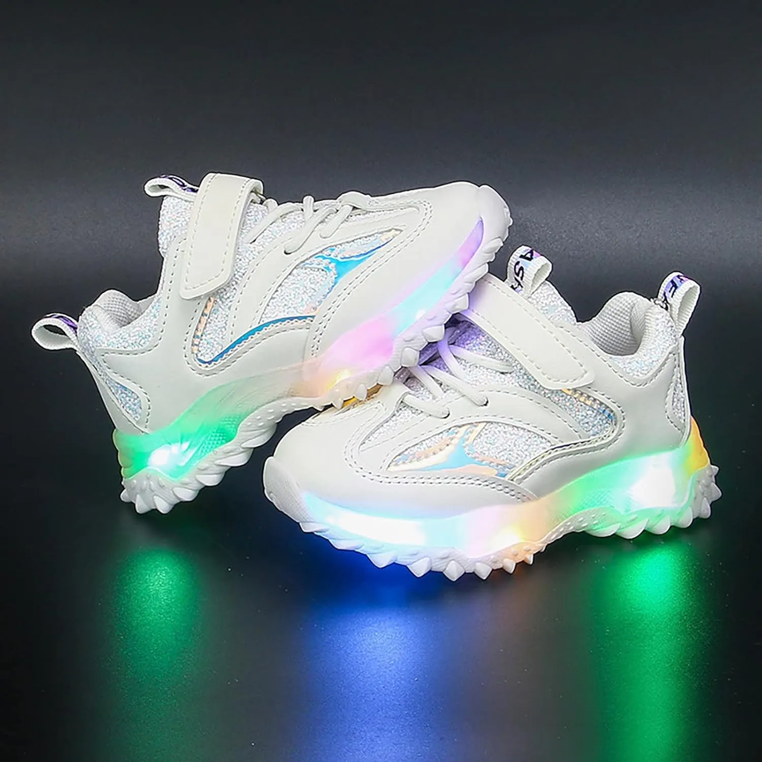Kids Light Up Shoes for Girls Boys Flash Non Slip Soft Sole Sneakers for Birthday Thanksgiving Girls Shoe Size 12