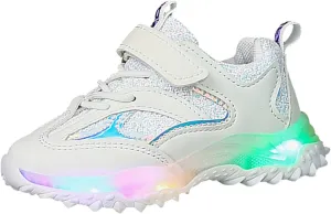 Kids Light Up Shoes for Girls Boys Flash Non Slip Soft Sole Sneakers for Birthday Thanksgiving Girls Shoe Size 12