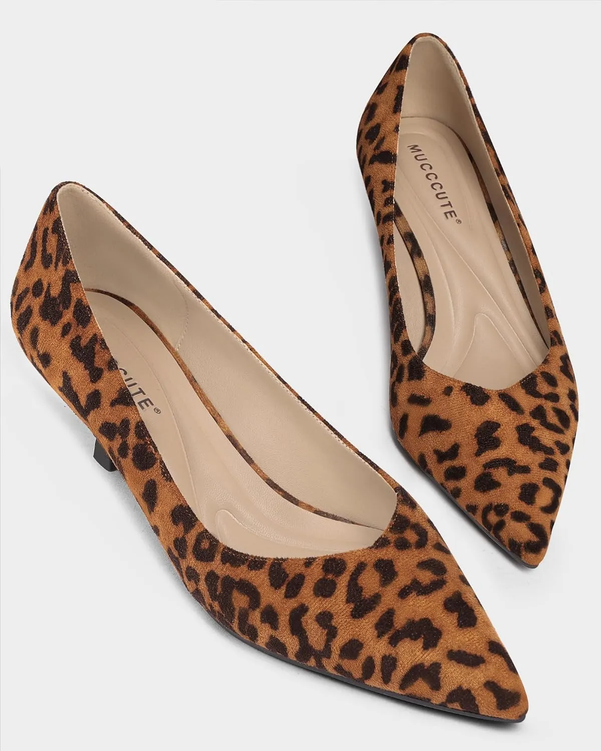 Kitten Heels for Women Pumps Closed Pointed Toe Heels 2 in Low Heels Comfy Formal Work Pumps