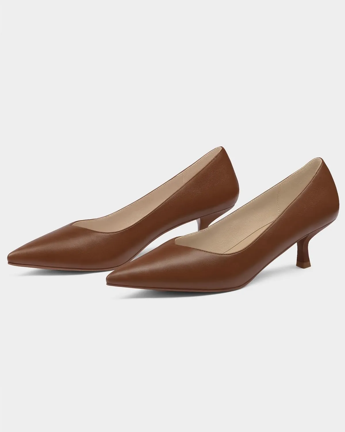 Kitten Heels for Women Pumps Closed Pointed Toe Heels 2 in Low Heels Comfy Formal Work Pumps