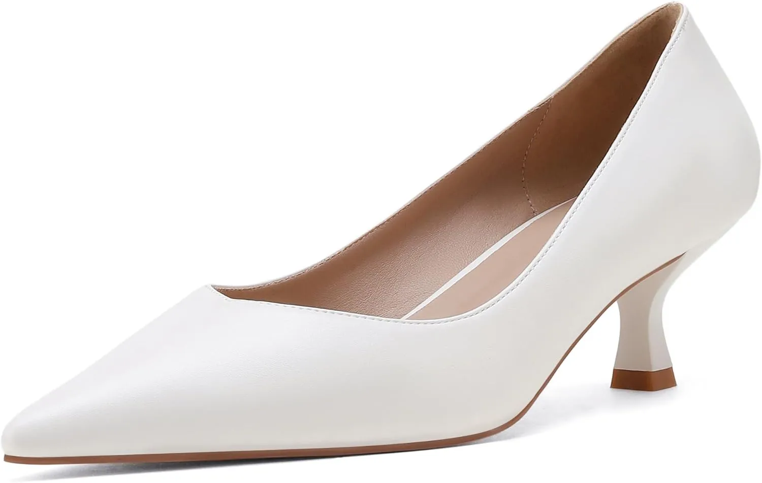 Kitten Heels for Women Pumps Closed Pointed Toe Heels 2 in Low Heels Comfy Formal Work Pumps