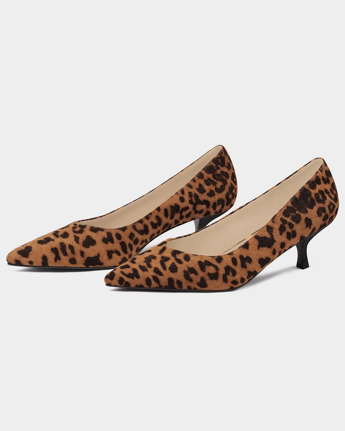 Kitten Heels for Women Pumps Closed Pointed Toe Heels 2 in Low Heels Comfy Formal Work Pumps