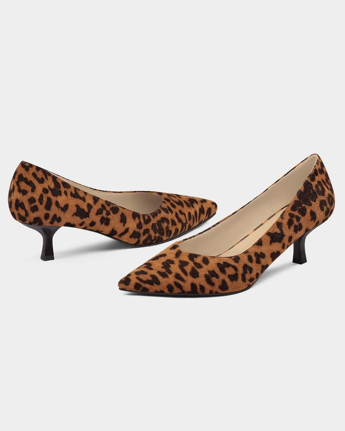 Kitten Heels for Women Pumps Closed Pointed Toe Heels 2 in Low Heels Comfy Formal Work Pumps