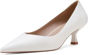 Kitten Heels for Women Pumps Closed Pointed Toe Heels 2 in Low Heels Comfy Formal Work Pumps