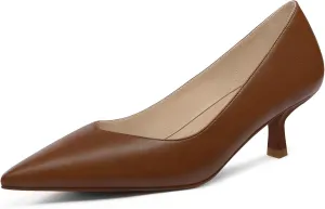 Kitten Heels for Women Pumps Closed Pointed Toe Heels 2 in Low Heels Comfy Formal Work Pumps