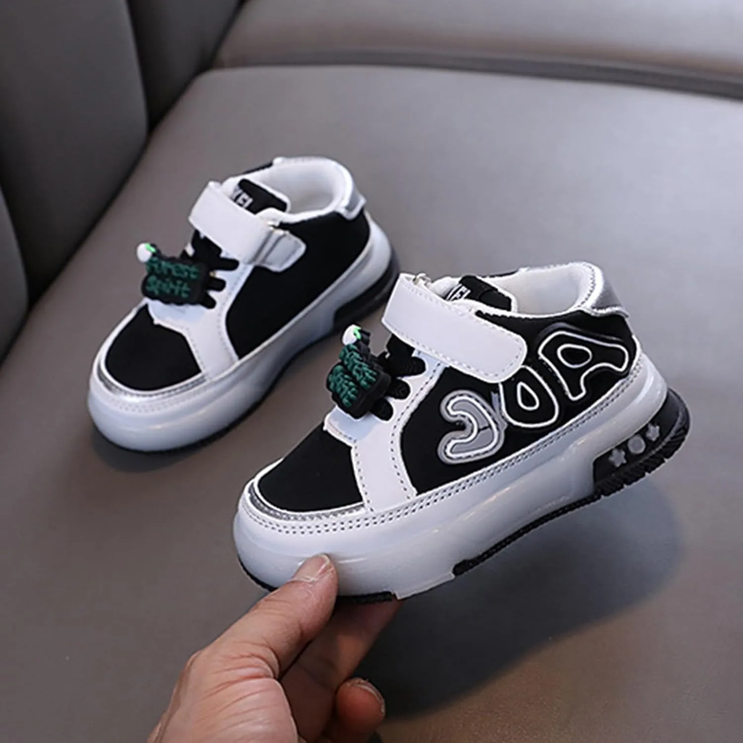 Led Light Up Sneaker for Toddler Baby Infant Newborn Outdoor First Walking Sport Shoes Girls Boys Slip On Cozy Shoes
