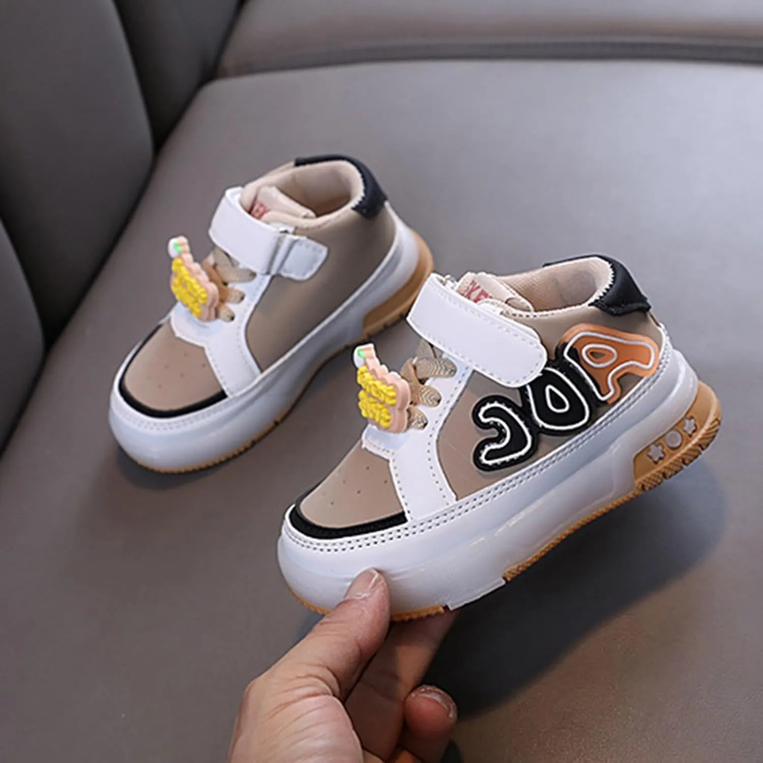 Led Light Up Sneaker for Toddler Baby Infant Newborn Outdoor First Walking Sport Shoes Girls Boys Slip On Cozy Shoes