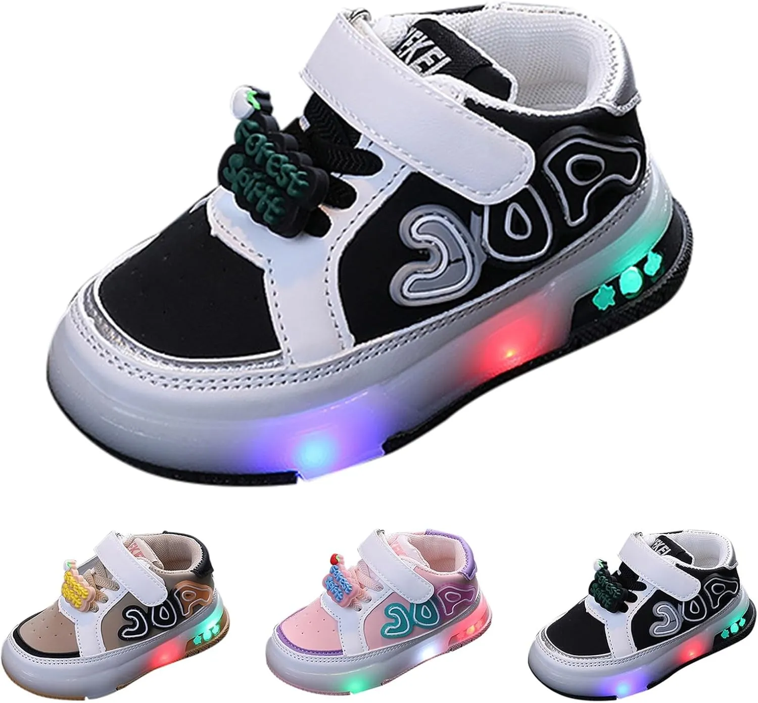 Led Light Up Sneaker for Toddler Baby Infant Newborn Outdoor First Walking Sport Shoes Girls Boys Slip On Cozy Shoes