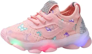 Light Up Shoes Boys Girls Kids Breathable Cute Fashion Flashing Sneaker Athletic Running First Walking Shoes 9 Toddler Boots