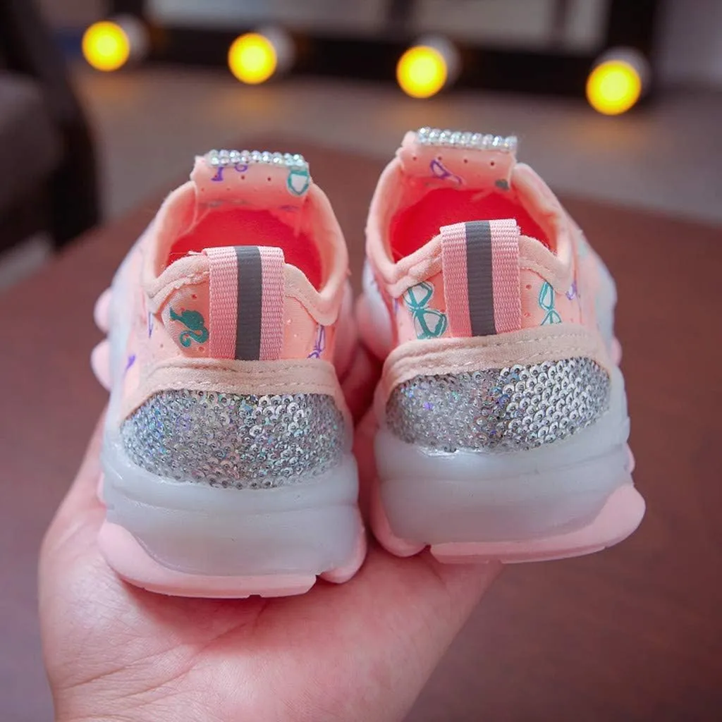 Light Up Shoes Boys Girls Kids Breathable Cute Fashion Flashing Sneaker Athletic Running First Walking Shoes 9 Toddler Boots