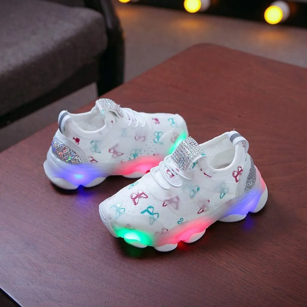 Light Up Shoes Boys Girls Kids Breathable Cute Fashion Flashing Sneaker Athletic Running First Walking Shoes 9 Toddler Boots