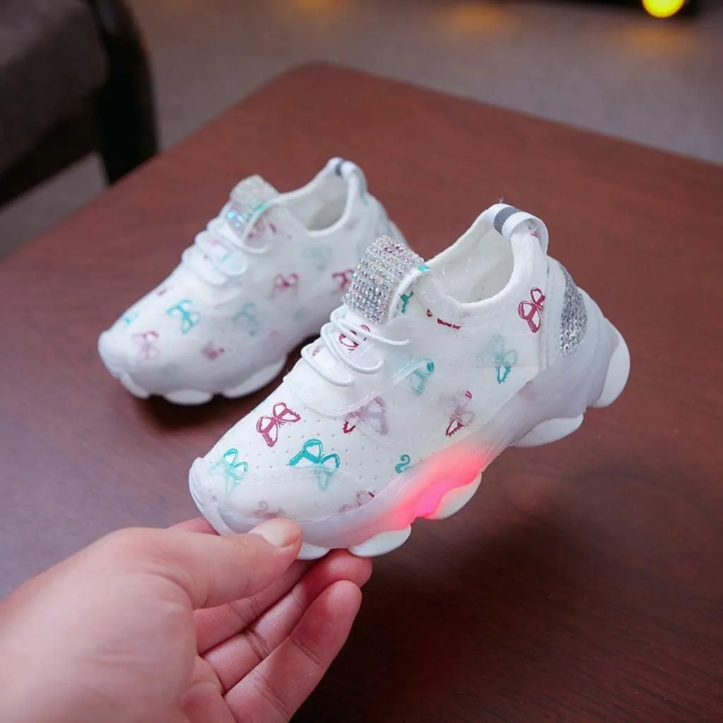 Light Up Shoes Boys Girls Kids Breathable Cute Fashion Flashing Sneaker Athletic Running First Walking Shoes 9 Toddler Boots