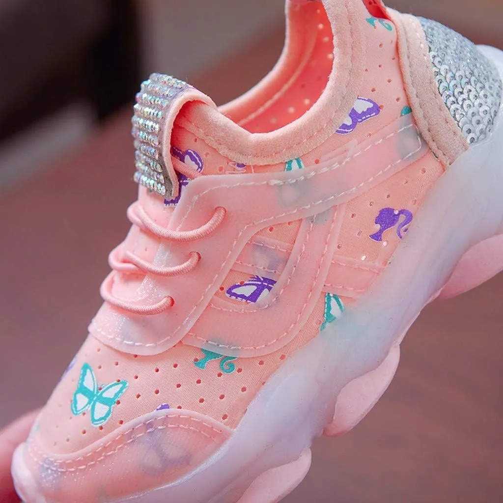 Light Up Shoes Boys Girls Kids Breathable Cute Fashion Flashing Sneaker Athletic Running First Walking Shoes 9 Toddler Boots